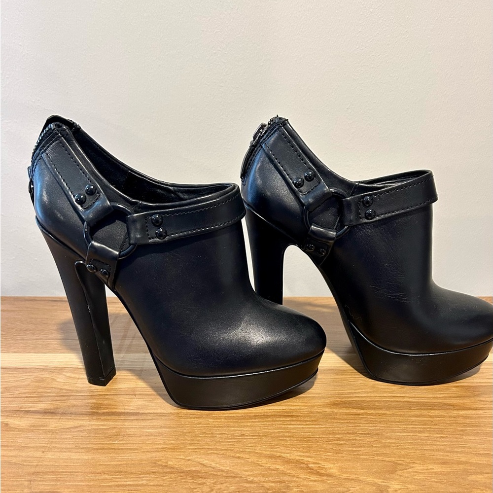 Aldo black high heel booties